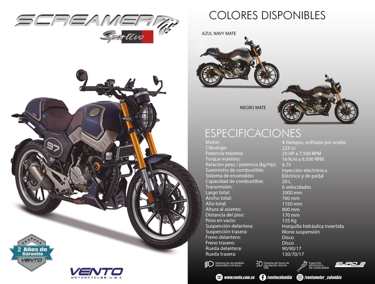 Screamer Screamer Sportivo 250 – Vento Motorcycles U.S.A │Colombia